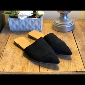 Forever 21 Black Suede Mules